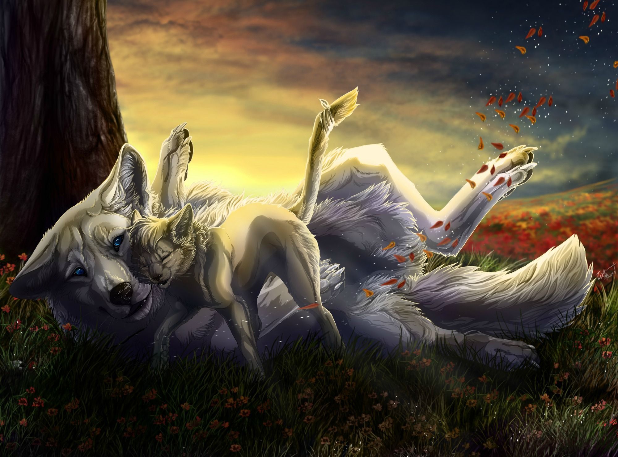 2000x1480 Fantasy Wolf Art