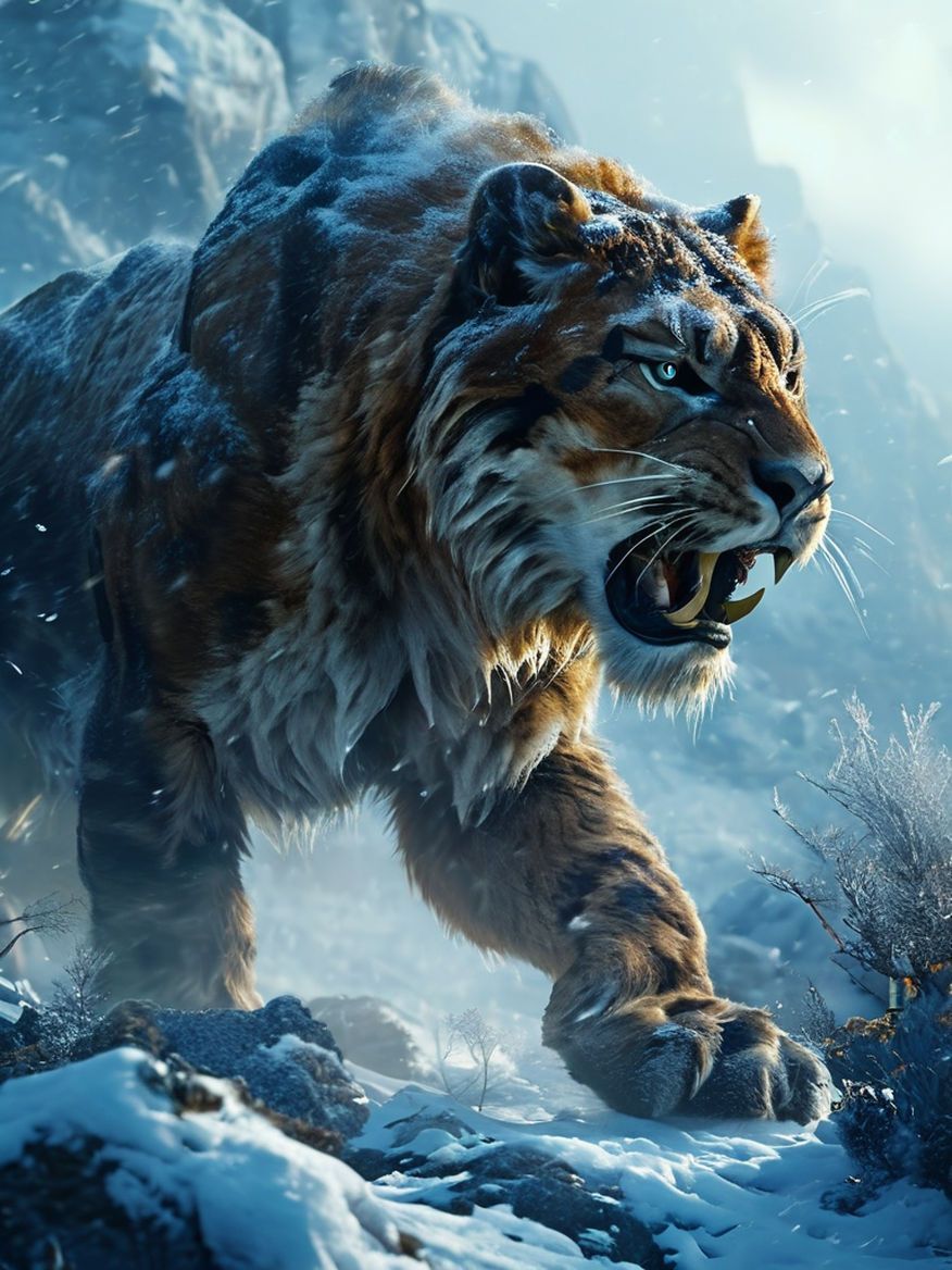 876x1168 Saber Toothed Tiger