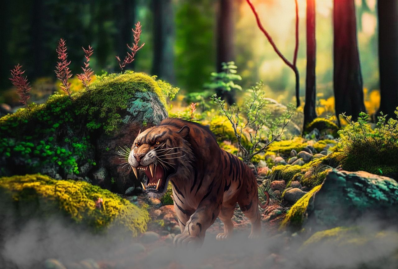 1280x865 Download Saber Tooth, Jungle, Forest