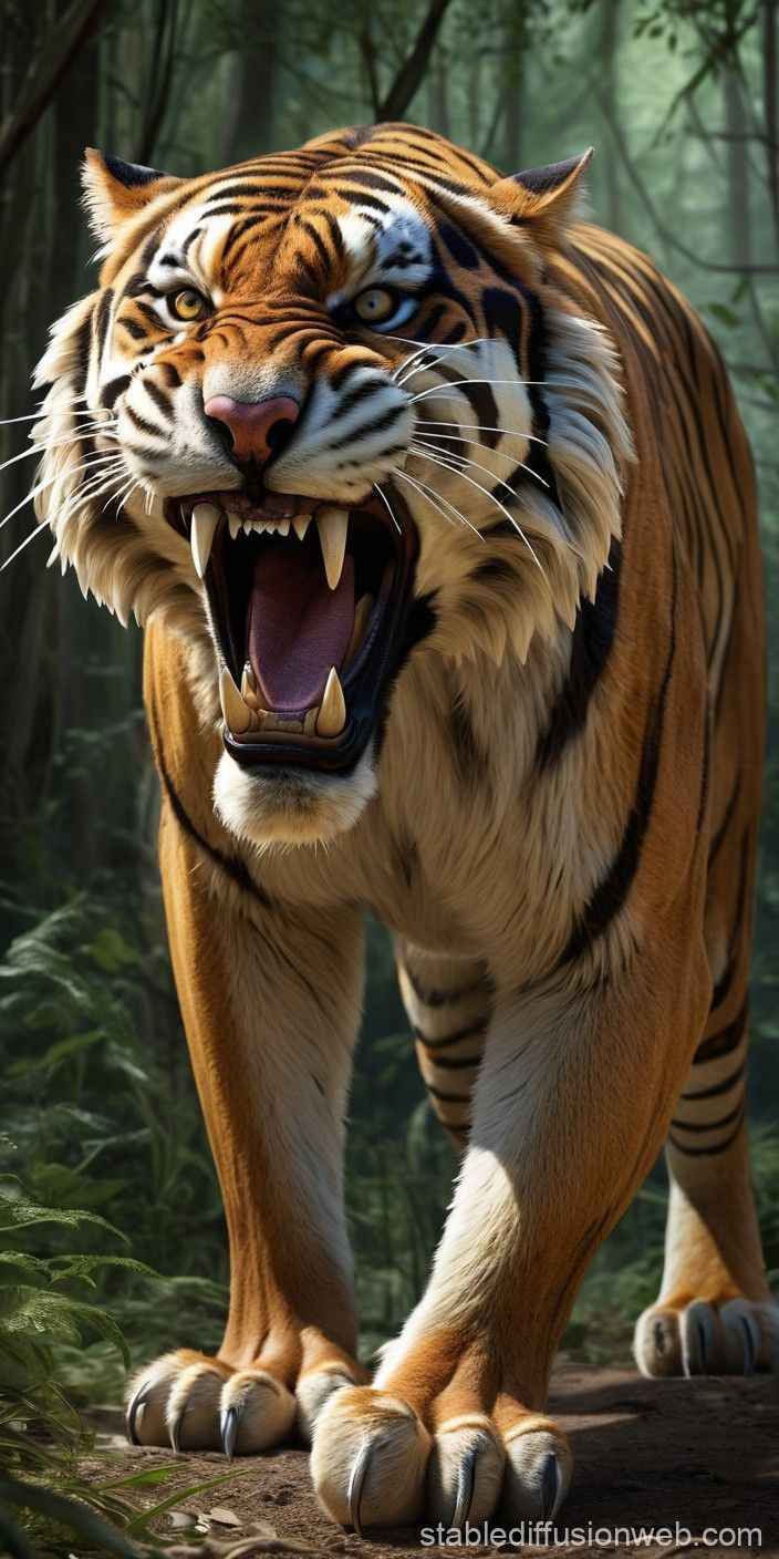704x1408 saber tooth Prompts. Stable Diffusion