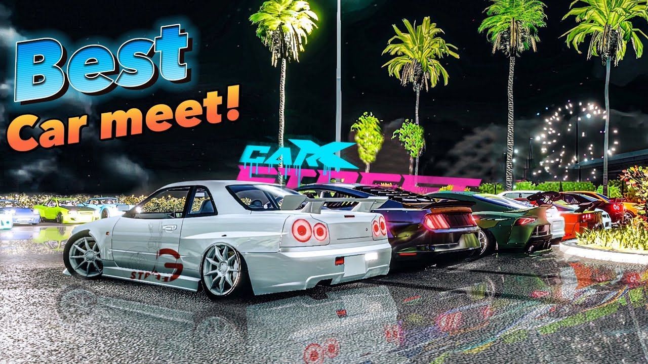 1280x720 CarX Street. Car meet With viewers