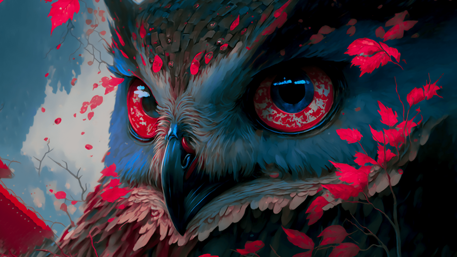 1600x900 AI GENERATED WALLPAPER 4K OWL
