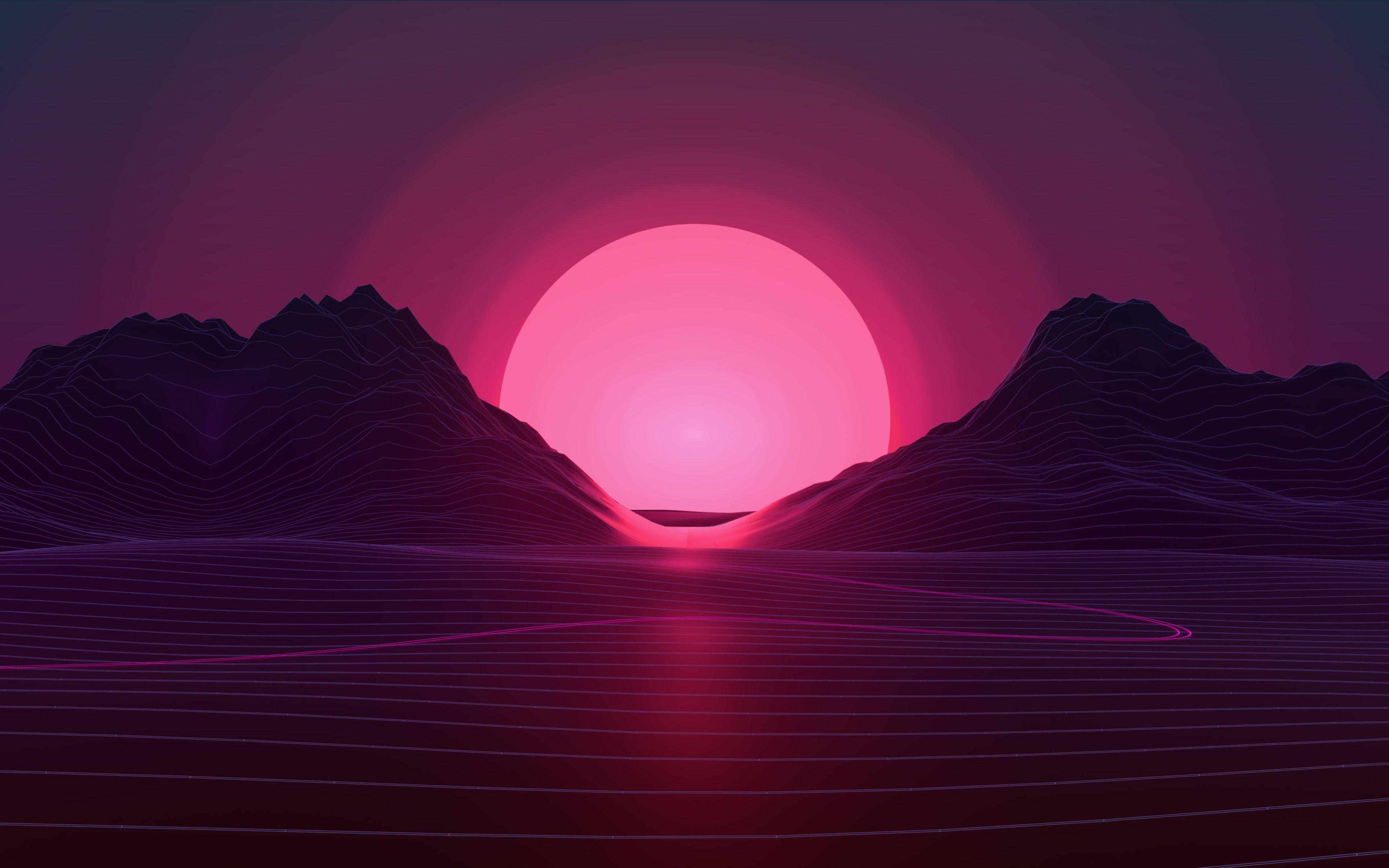 3840x2400 Dark Pink 4k Wallpaper