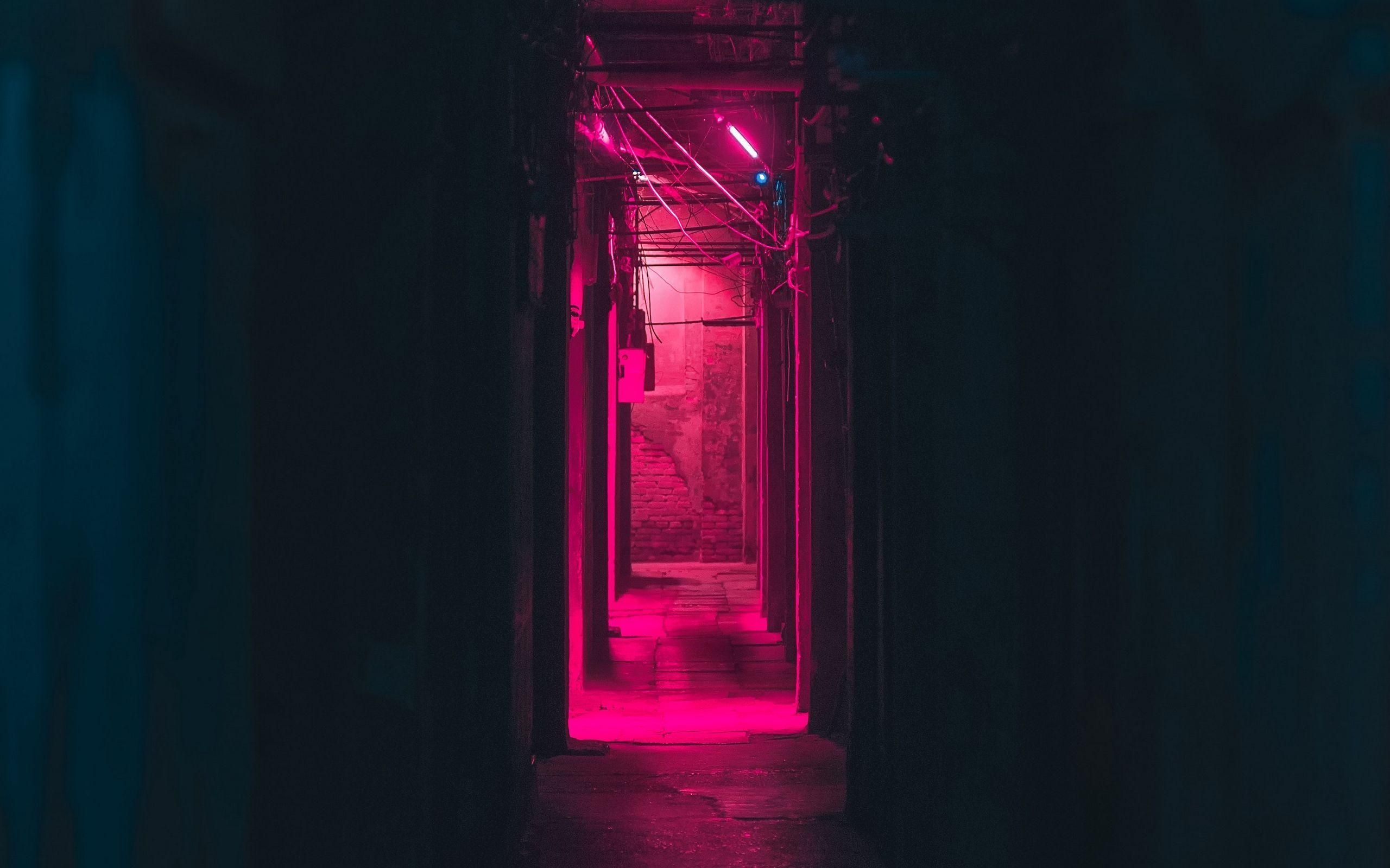 2560x1600 Aesthetic Dark Pink Wallpaper