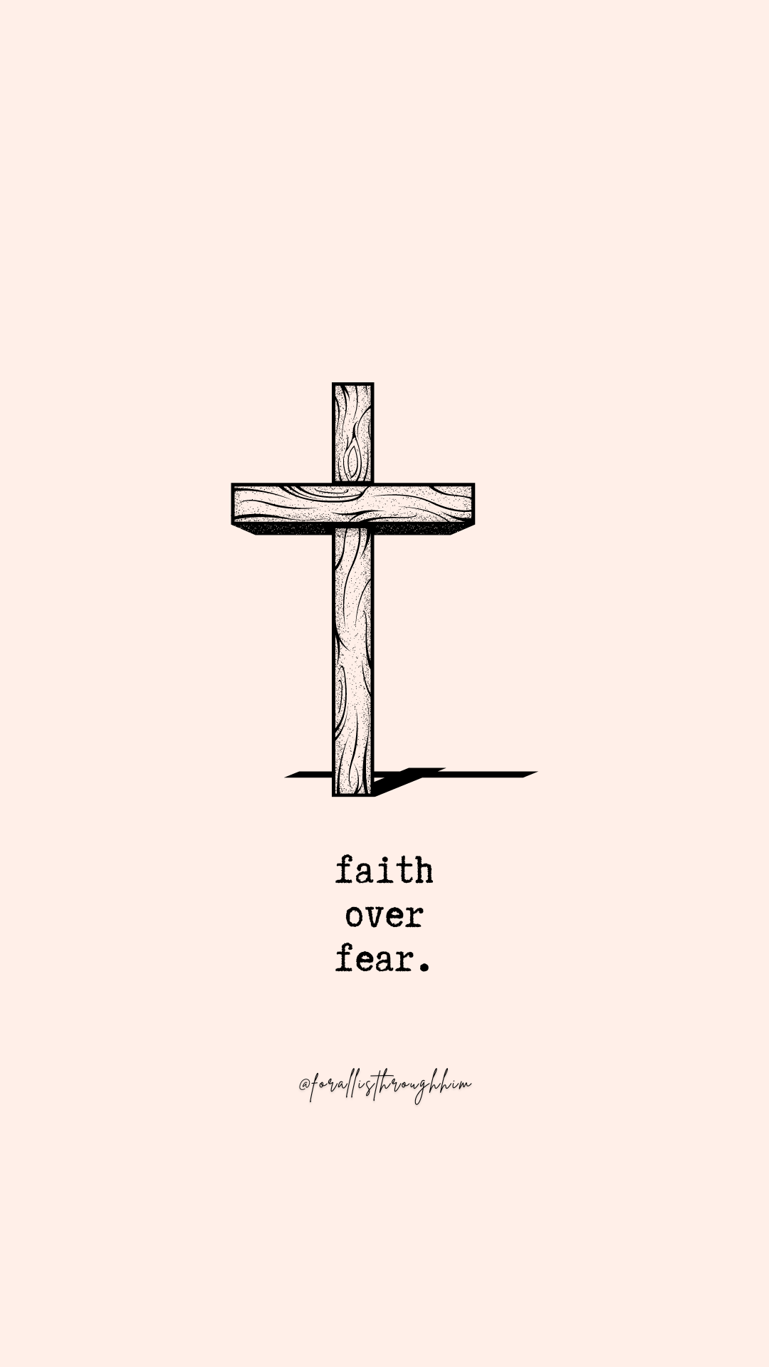 1080x1920 Faith Over Fear Christian Phone Wallpaper