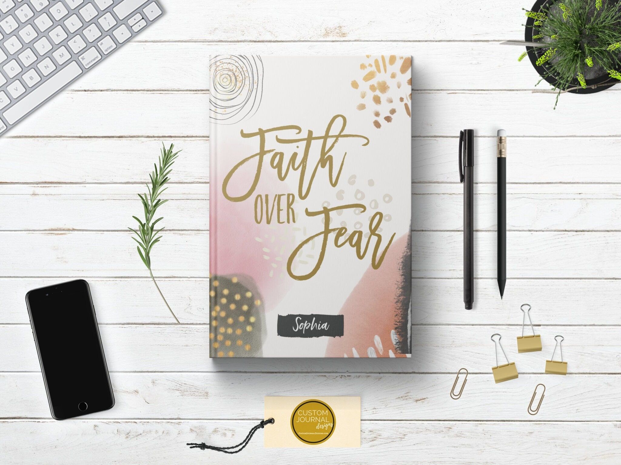 2048x1536 PERSONALIZED Faith Over Fear Journal