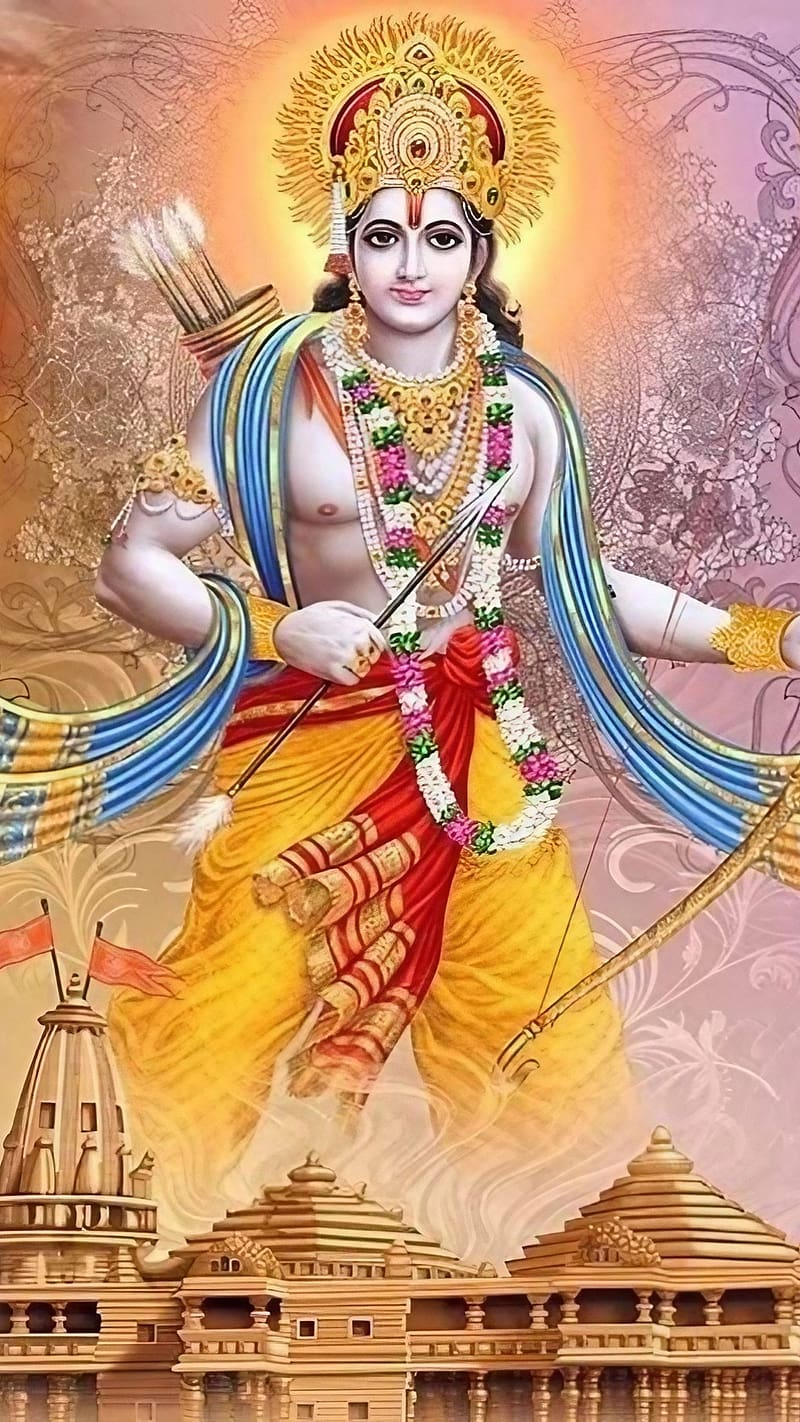 800x1422 Lord Rama, Lord Ram With Bow And Arrow, god, jai shri ram, HD phone wallpaper