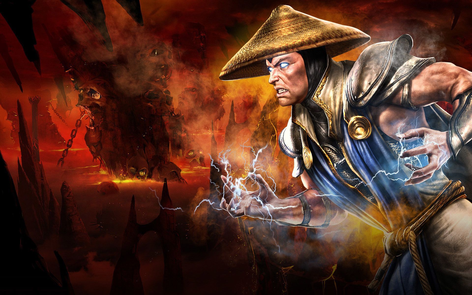 1920x1200 Wallpaper Mortal Kombat, Raiden