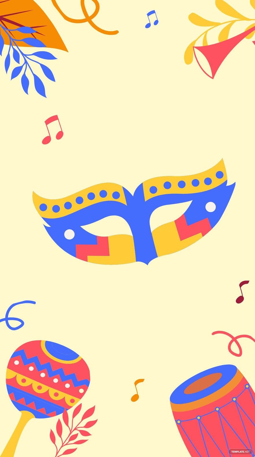 880x1574 Carnival Wallpaper Background in EPS