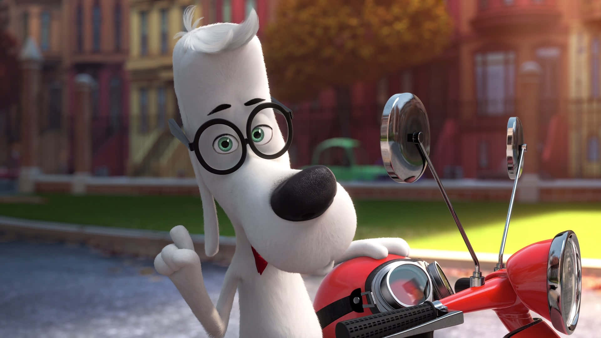 1920x1080 Mr Peabody Scooter Scene Wallpaper