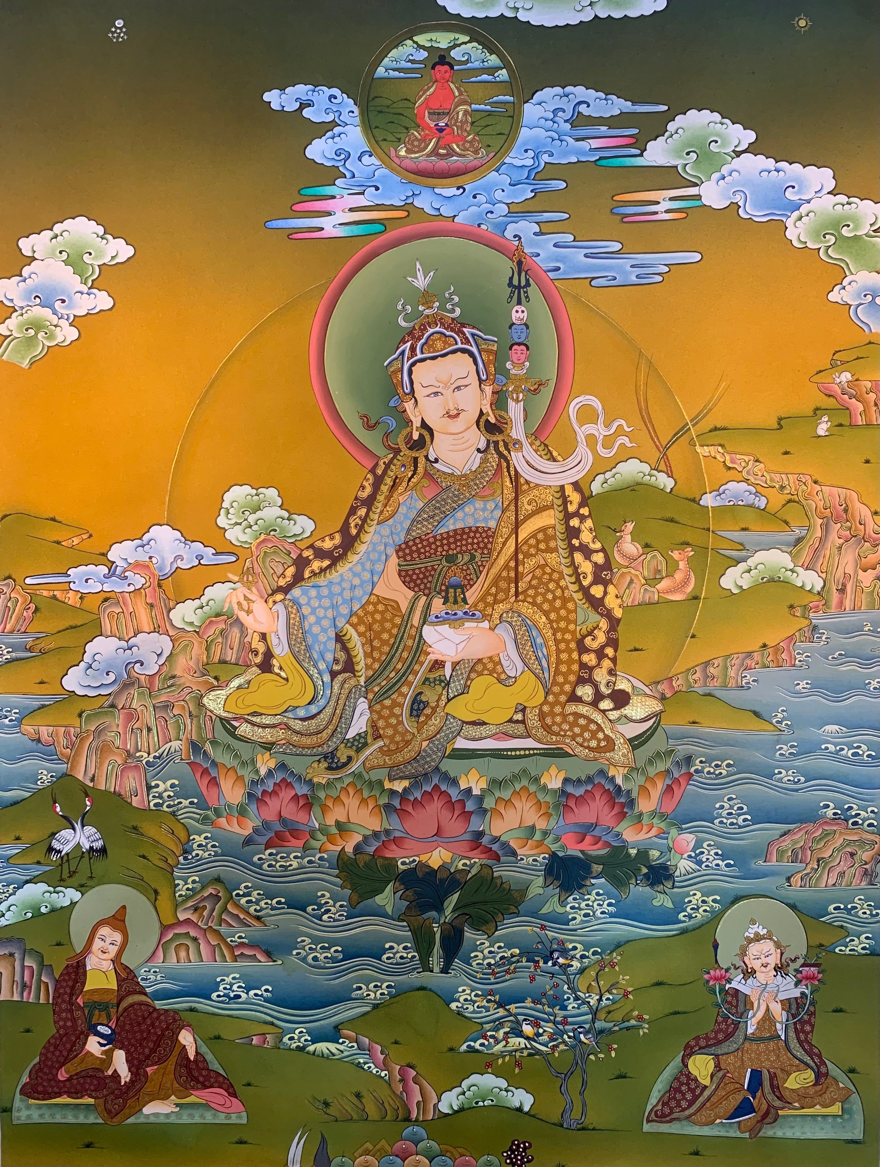 2817x3734 Guru Rinpoche Thangka Painting 60*46