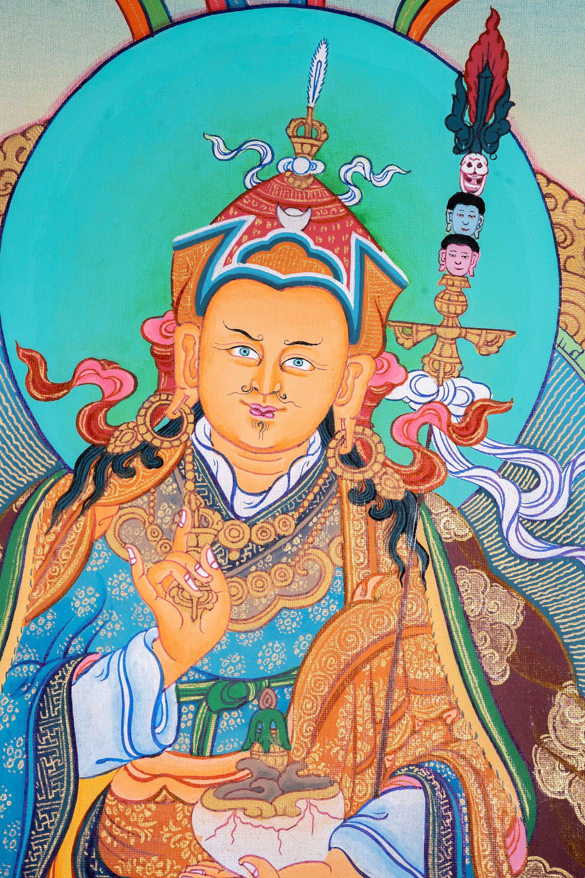 2000x3000 Guru Rinpoche Tibetan Thangka Painting