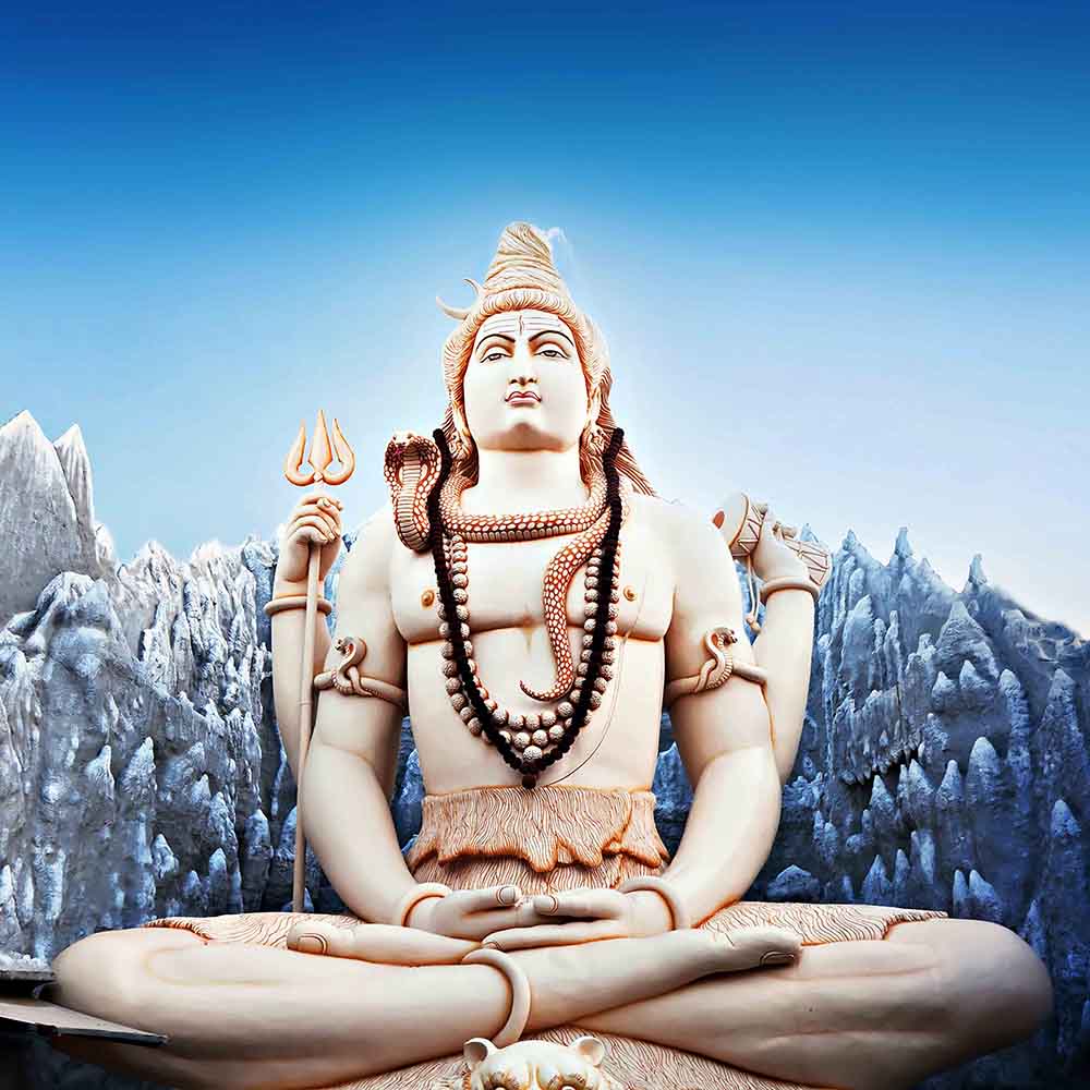 1000x1000 Shiva Statue Wallpaper for Wall