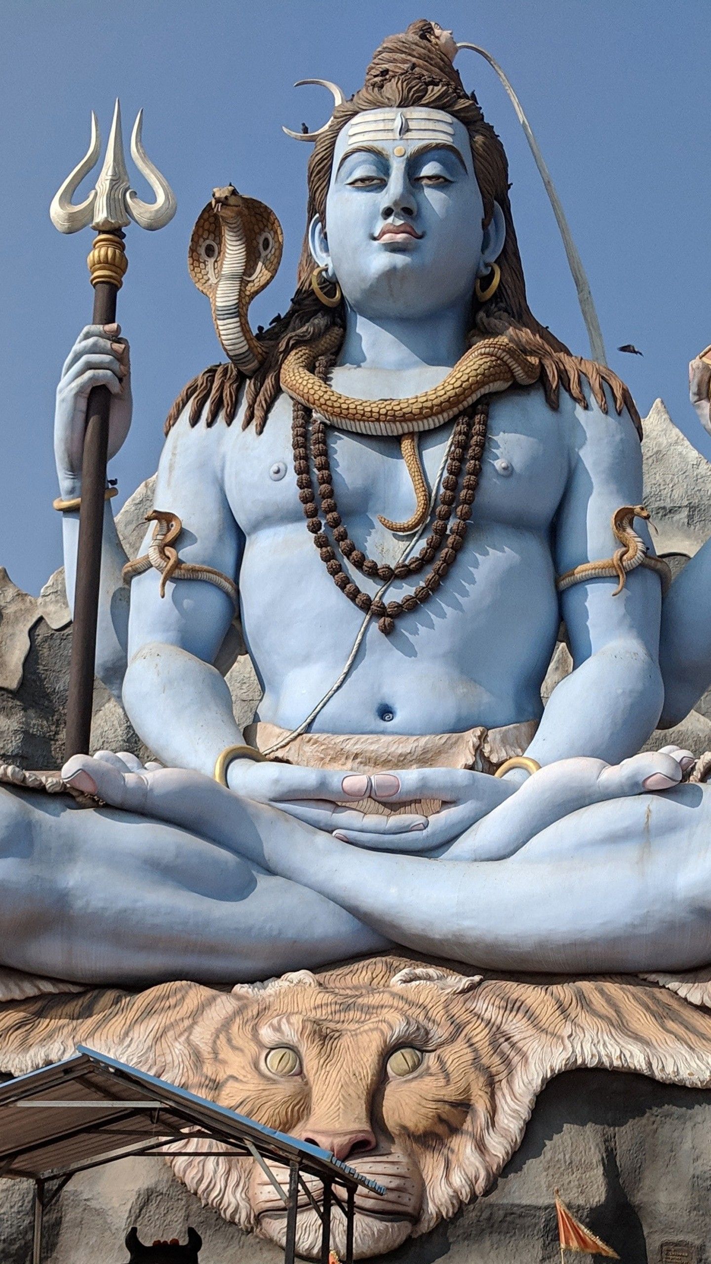 1440x2560 Lord Shiva Statue 4K HD Shiv Wallpaper