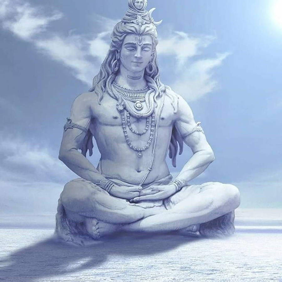 900x900 Spectacular Lord Shiva Statue Wallpaper