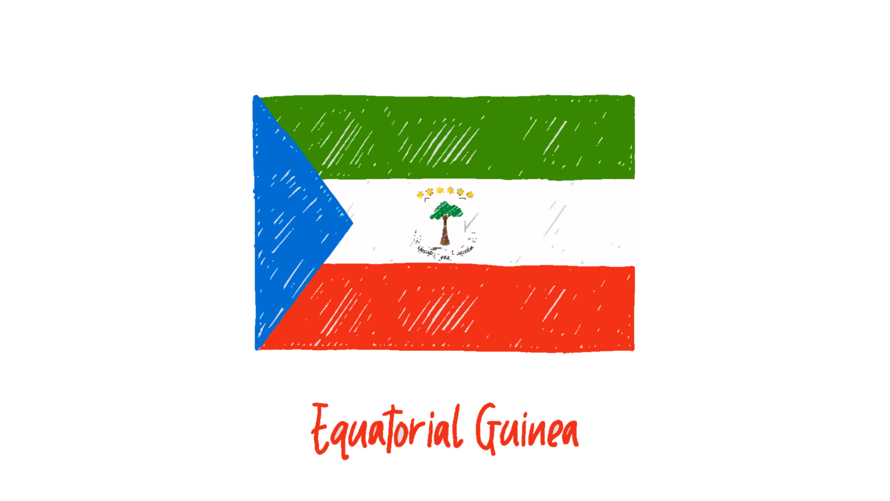1742x980 Equatorial Guinea National Flag Pencil