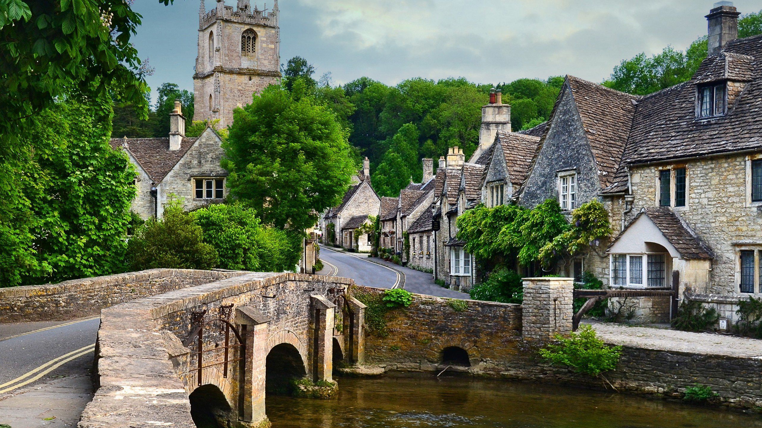 2560x1440 Castle Combe Village England Europe HD