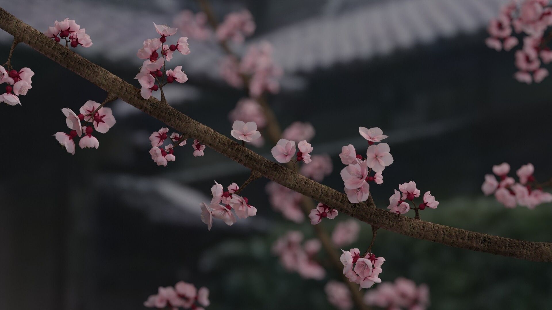 1920x1080 Cherry Blossom Tree