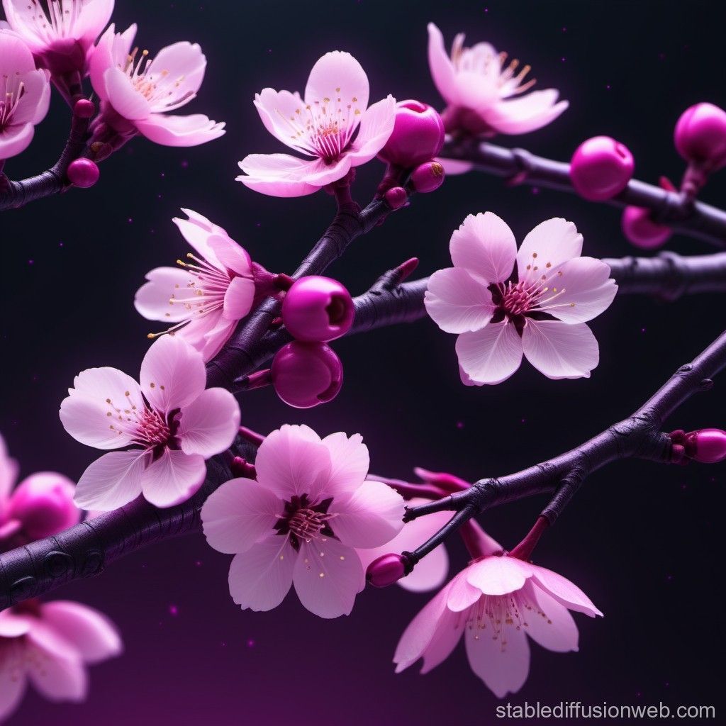 1024x1024 Cherry Blossom Tree Branch Image