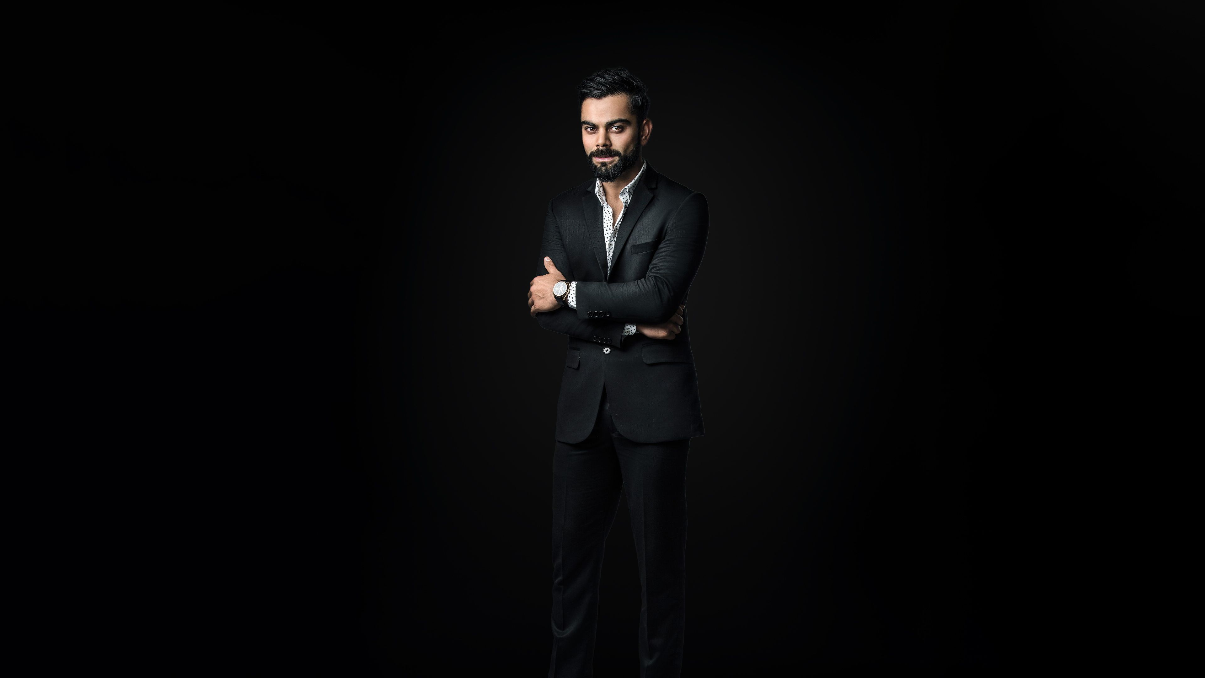 3840x2160 Virat Kohli Wallpaper 4K, Black background