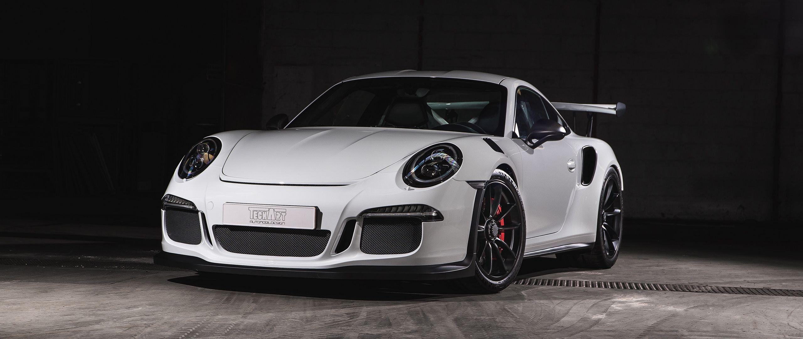 2560x1080 Download wallpaper 2560x1080 porsche, gt white, front