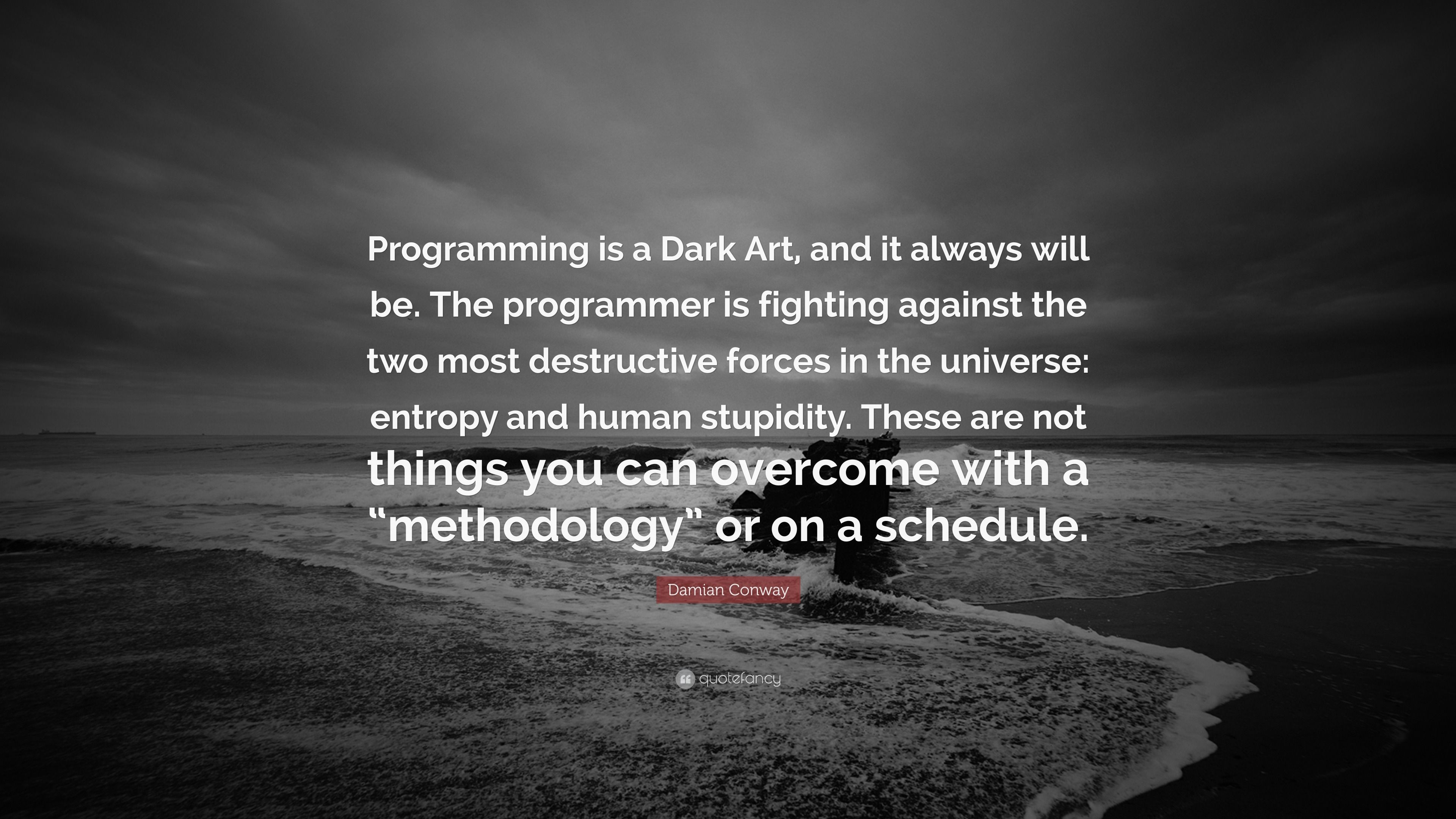 3840x2160 Damian Conway Quote: “Programming is a