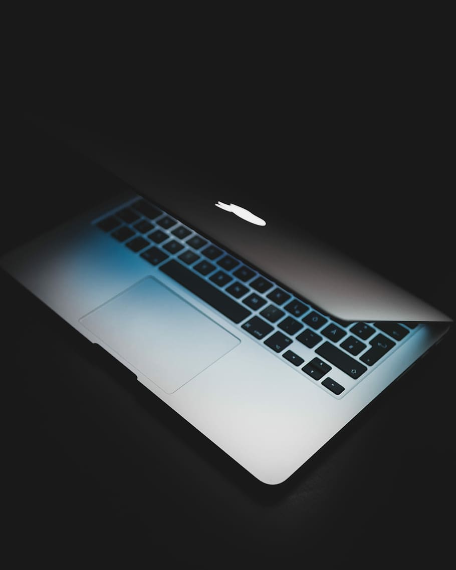 910x1138 HD wallpaper: silver MacBook turned