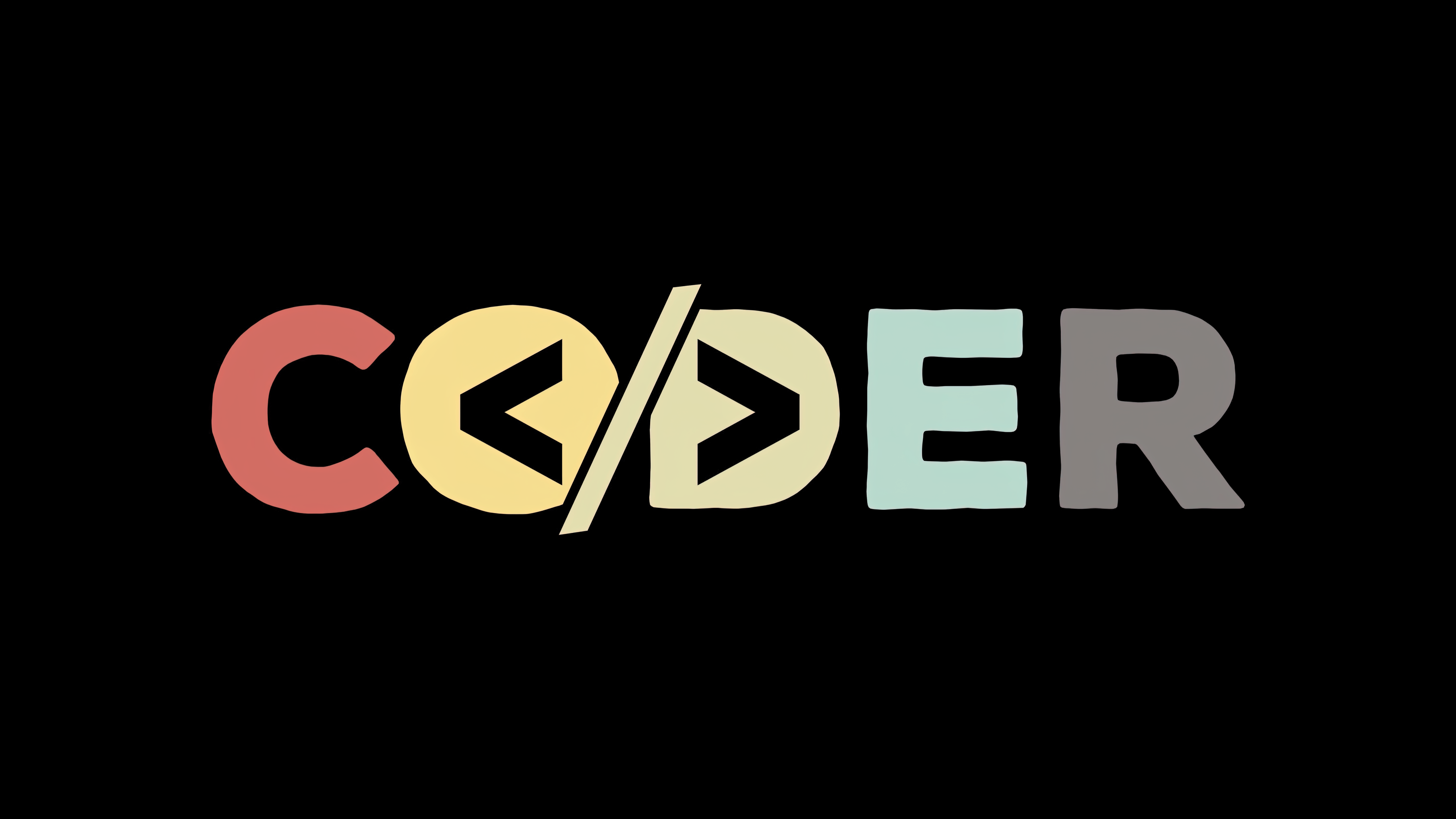 5120x2880 Coder Wallpaper 4K, AMOLED, Black
