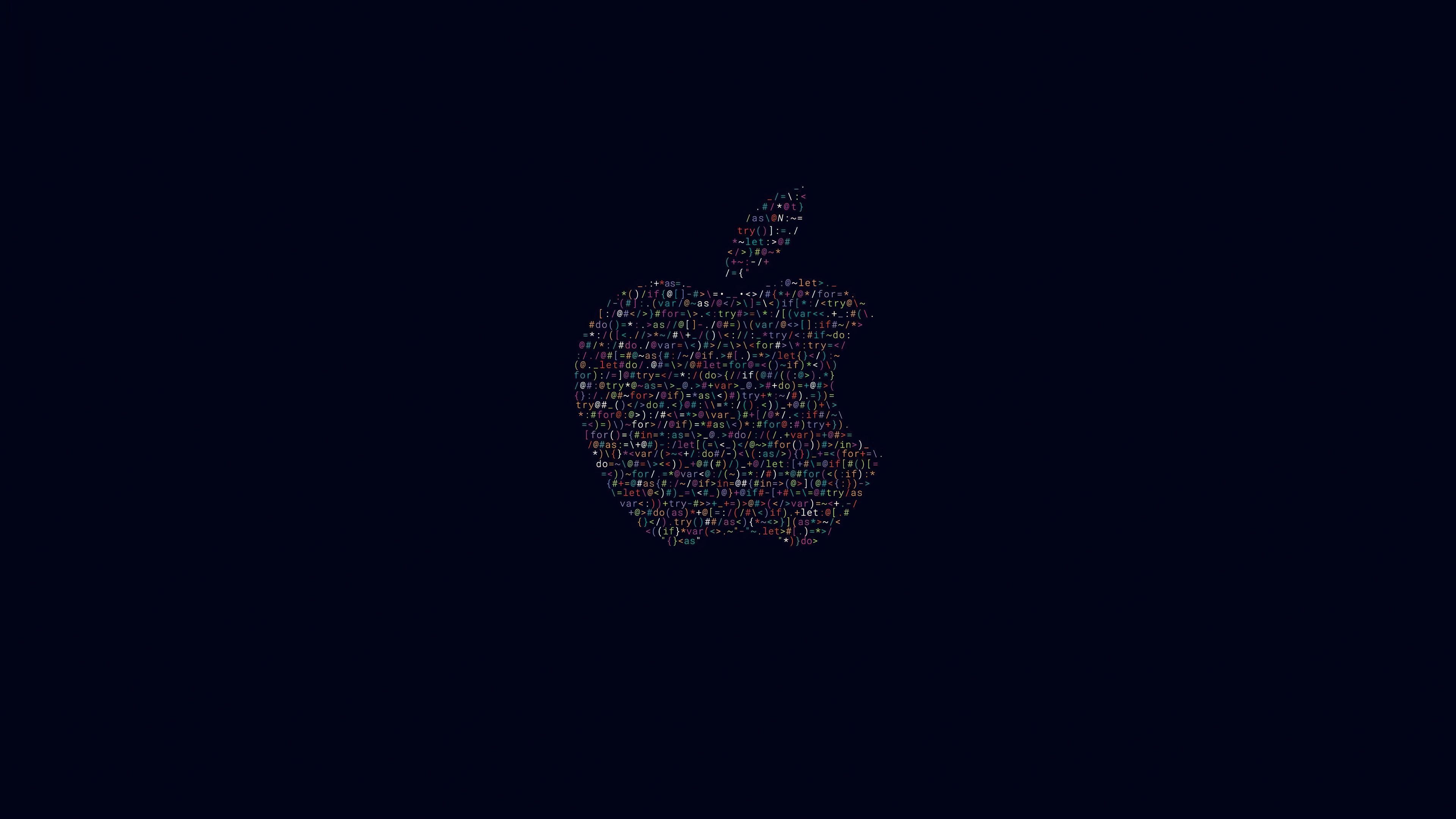 3840x2160 Apple Programming Code Logo Wallpaper
