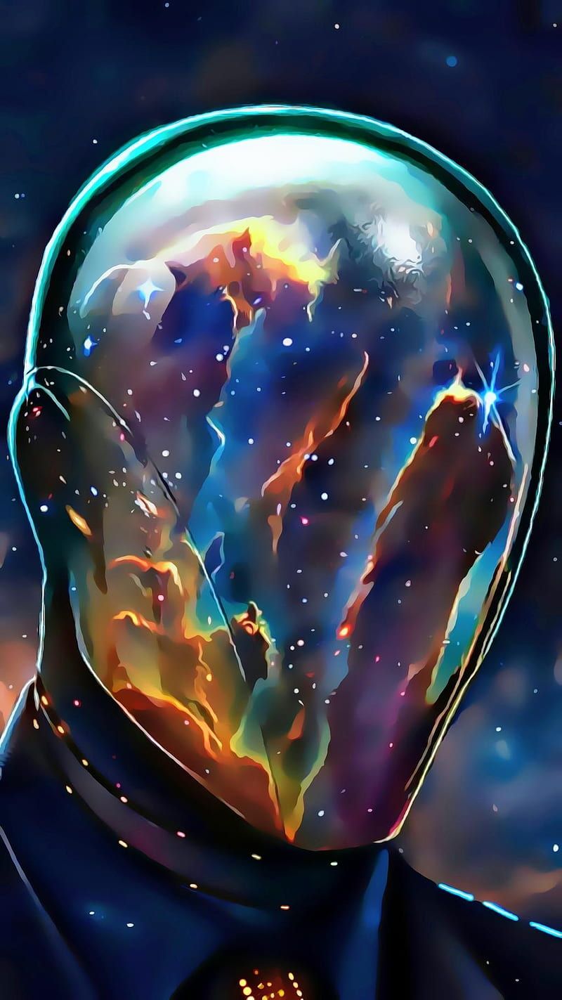 800x1423 Space man, u, electric blue, art, universe, HD phone wallpaper