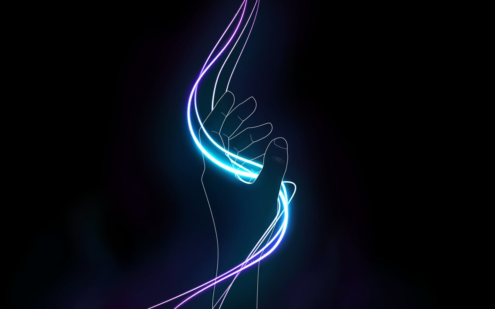 1920x1200 Hand holding light wallpaper, hands