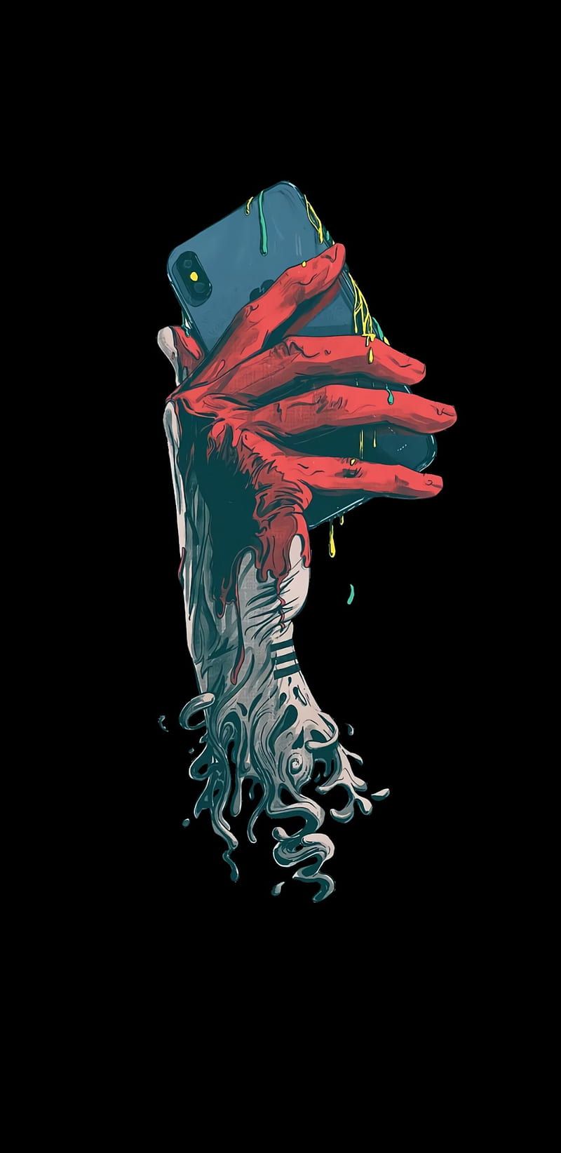800x1644 red, HD phone wallpaper