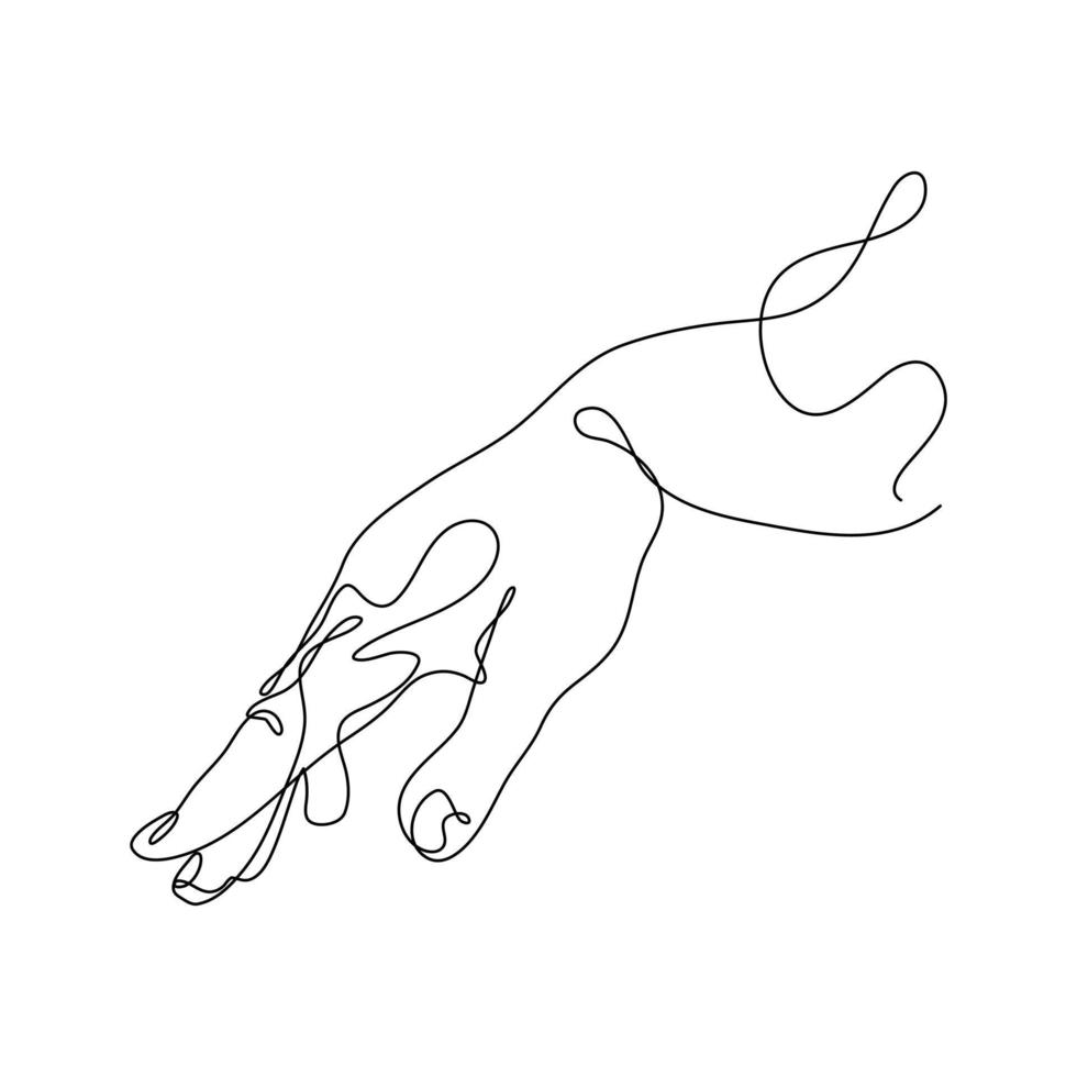 980x980 Abstract Human Hand One line drawing