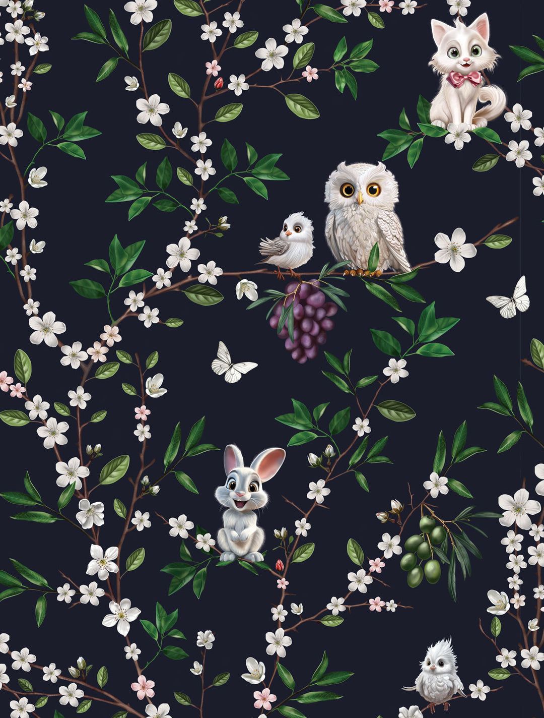 1080x1424 Luxury Adorable Animal Wallpaper Painted Woodland Animals