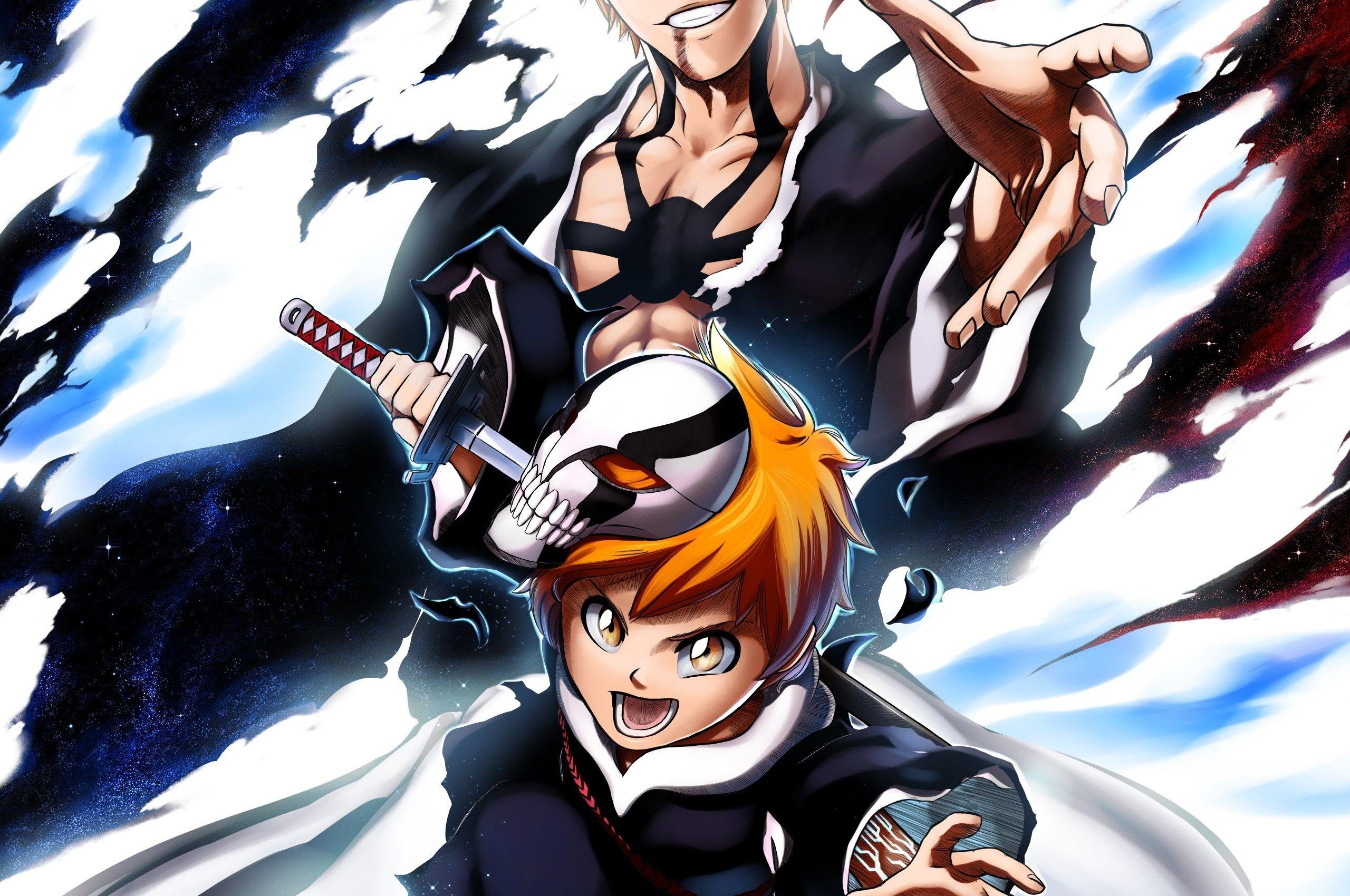 2560x1700 Download 2560x1700 Kurosaki Ichigo, Kurosaki Kazui, Bleach