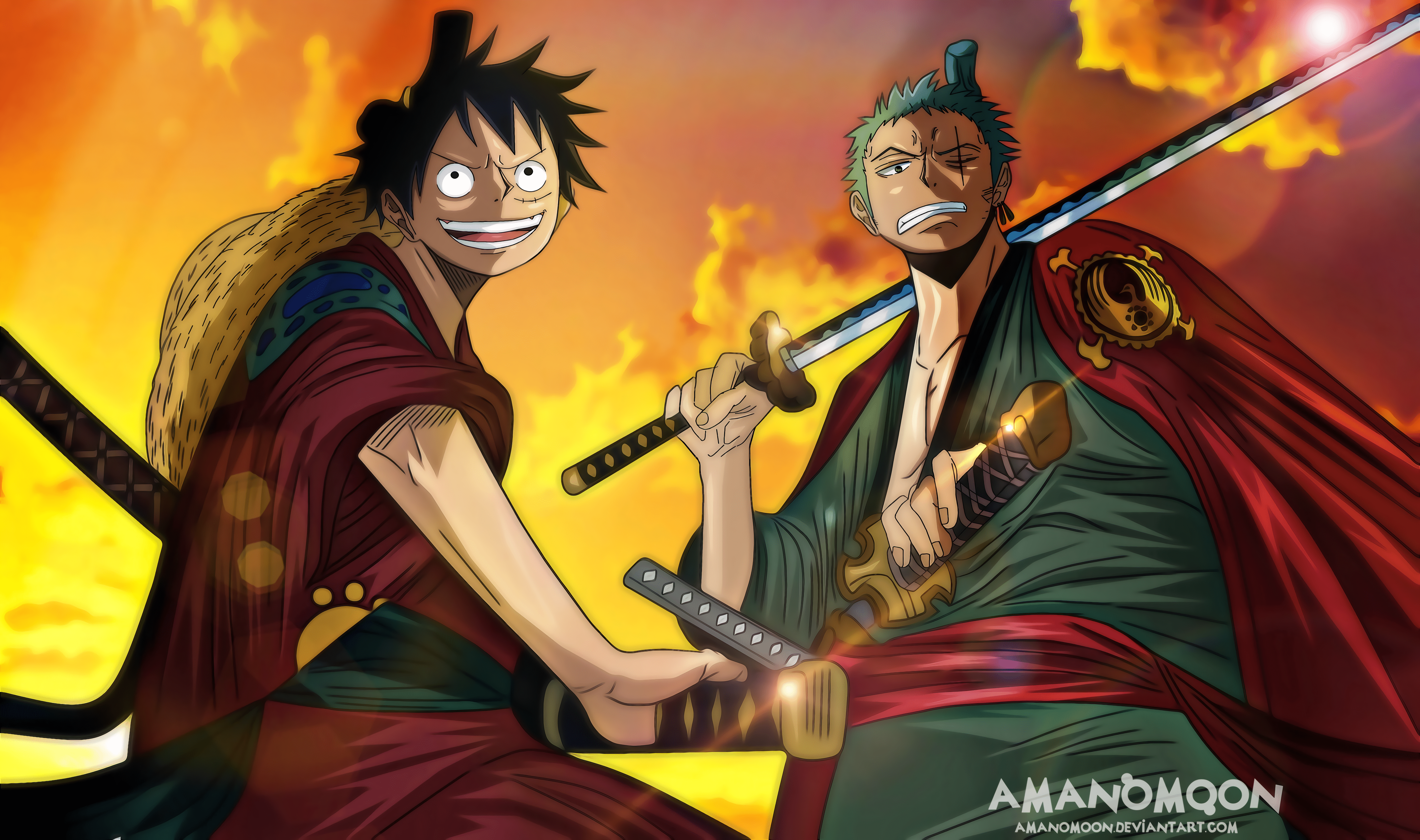 Zoro, anime, chopper, one piece, roronoa, HD phone wallpaper