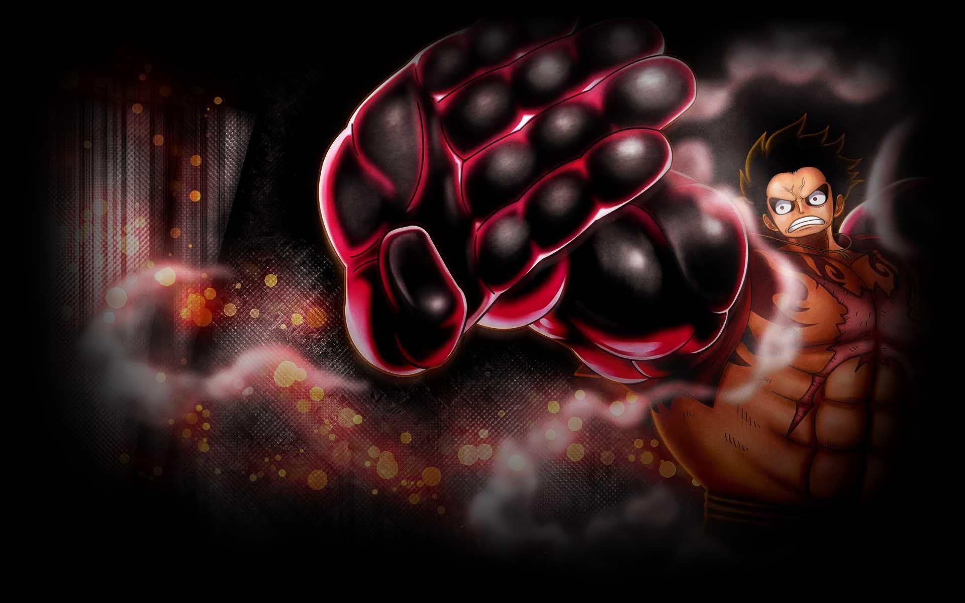 Download Luffy Gear 4 Distorted Face Wallpaper | Wallpapers.com