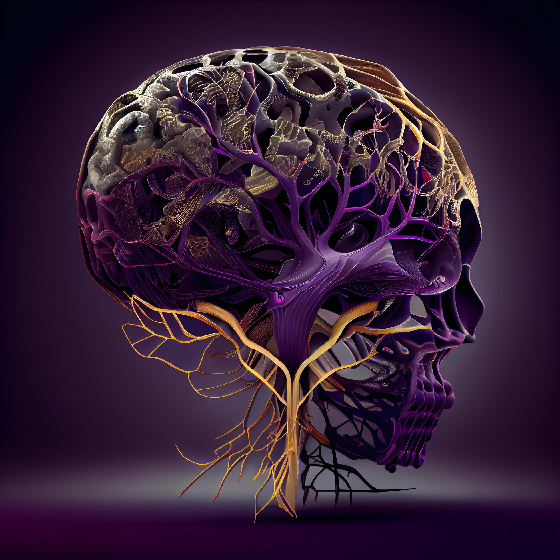 1960x1960 Human Brain Anatomy, 3D Illustration