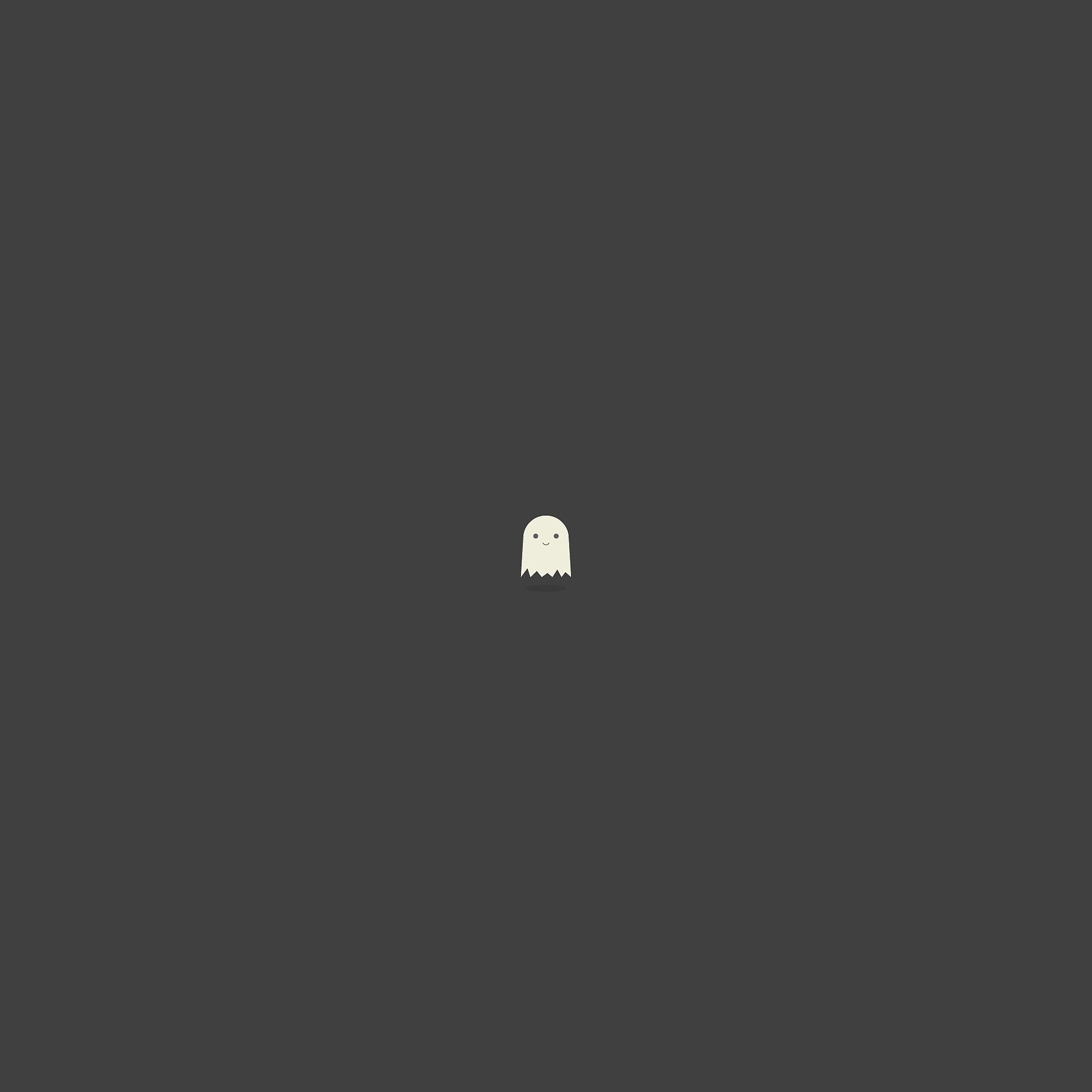 2732x2732 Cute Ghost Art Illust Minimal Simple