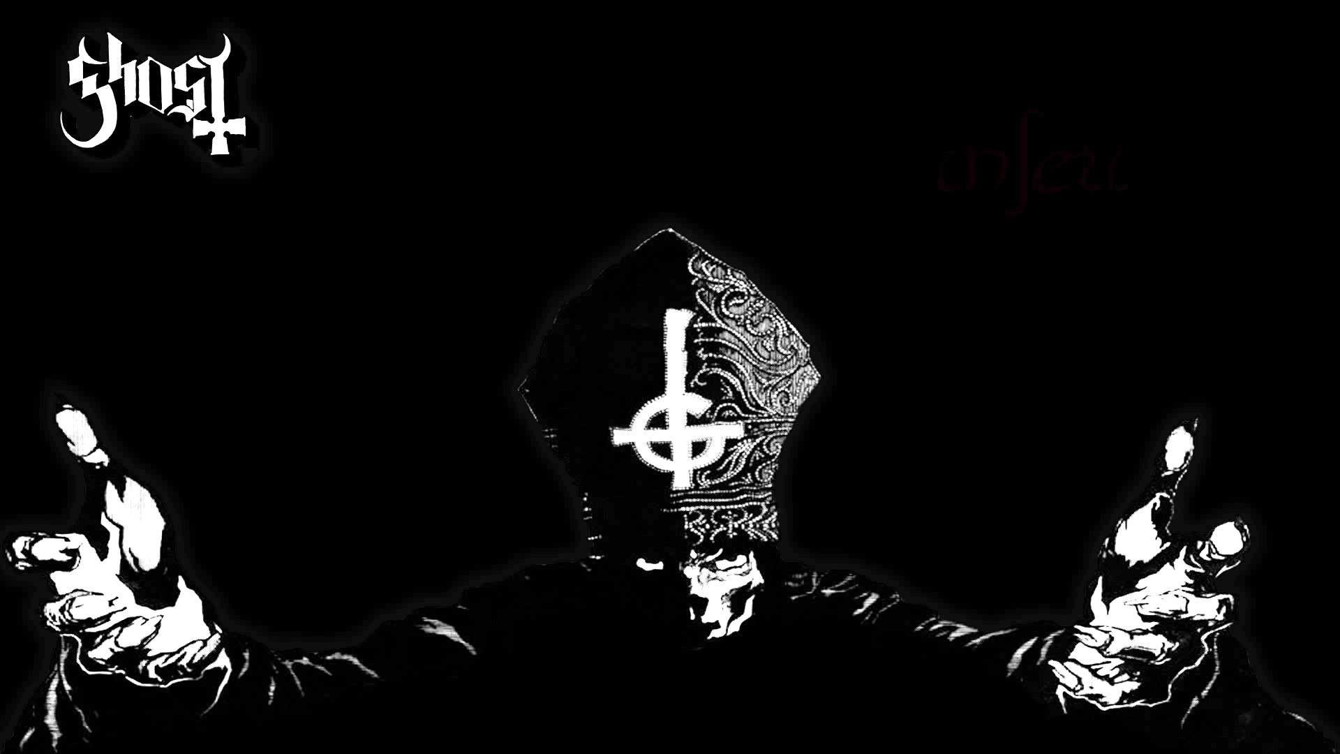 Download Ghost Band Papa Nihil Black And White Wallpaper  Wallpaperscom