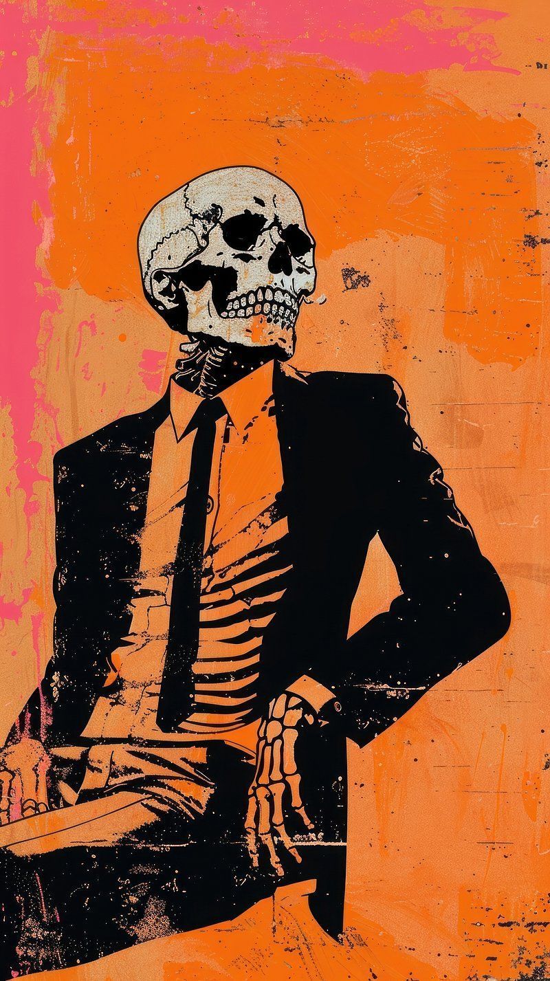 800x1427 Skeleton Wallpaper Background Image