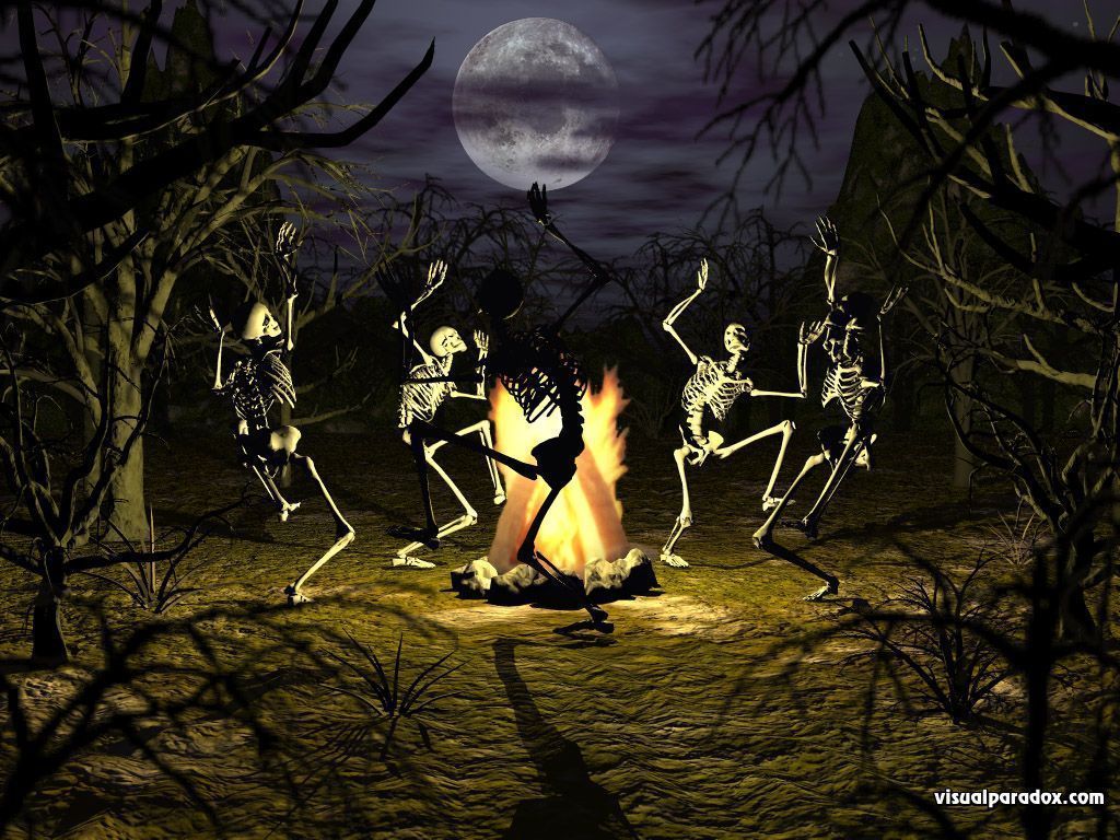 1024x768 Free 3D Wallpaper 'Bone Dance' 1024x768