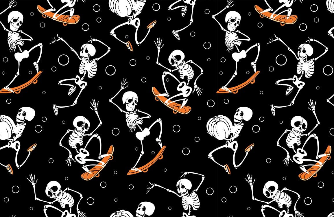 1155x750 Dancing Skeleton Mural Wallpaper. Ever