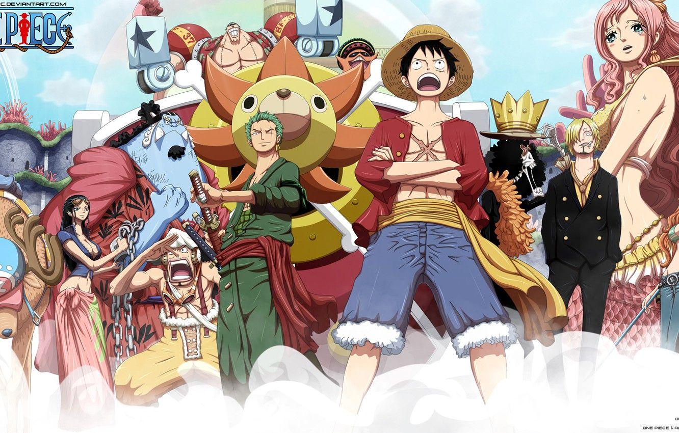 1332x850 Wallpaper Robin, Nami, Usopp, Brook, Zoro, Sanji, Luffy, Choper, One piece image for desktop, section прочее