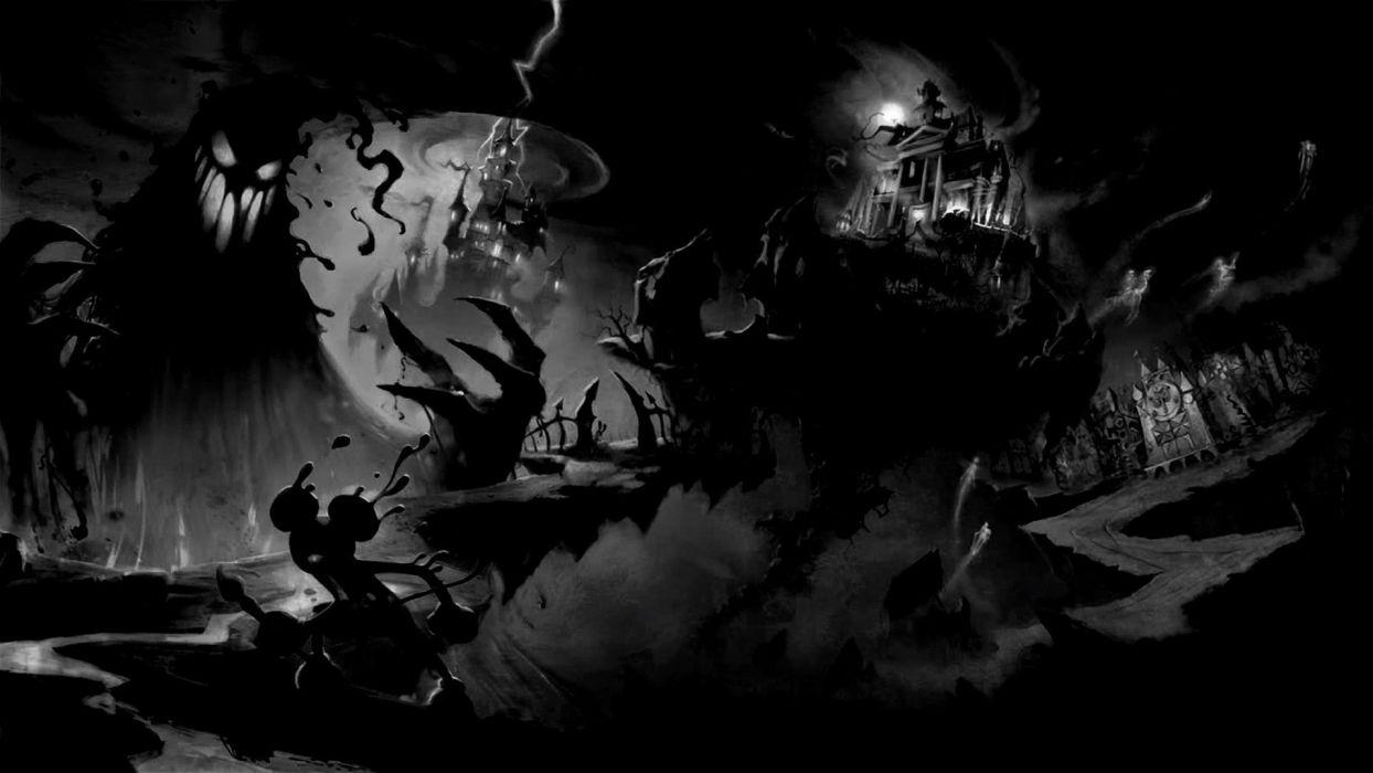 1244x700 Disney mickey mouse horror halloween haunted wallpaper