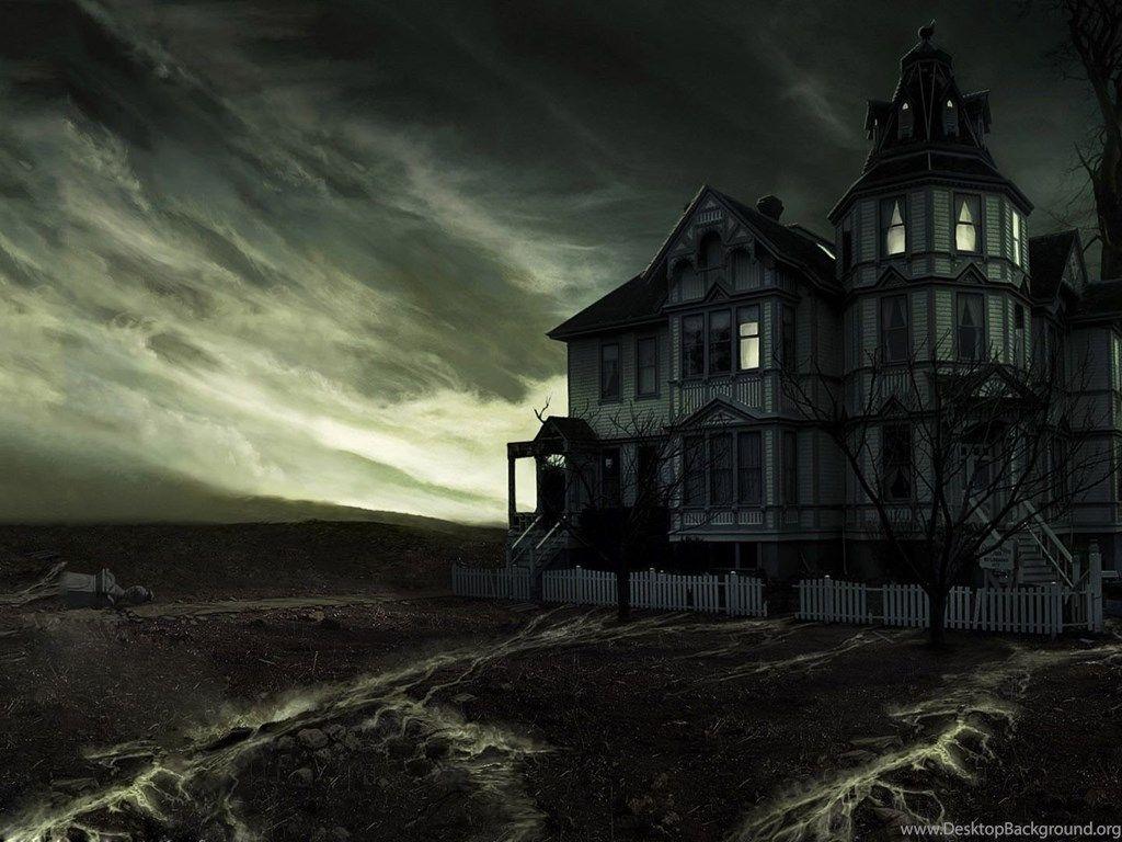 1024x768 Haunted House HD Wallpaper Desktop Background