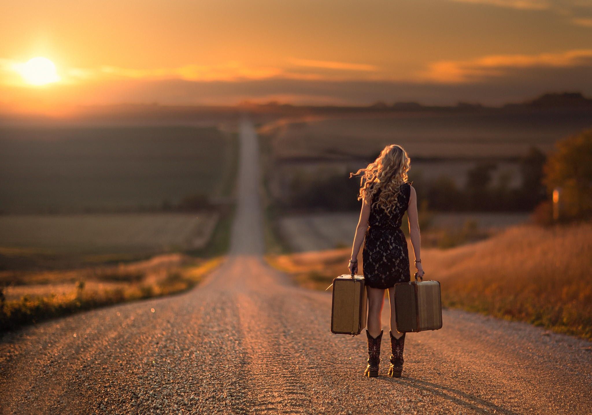 2048x1437 Girl Walking On Alone Road Wallpaper, HD Girls Wallpaper, 4k Wallpaper, Image, Background, Photos and Picture