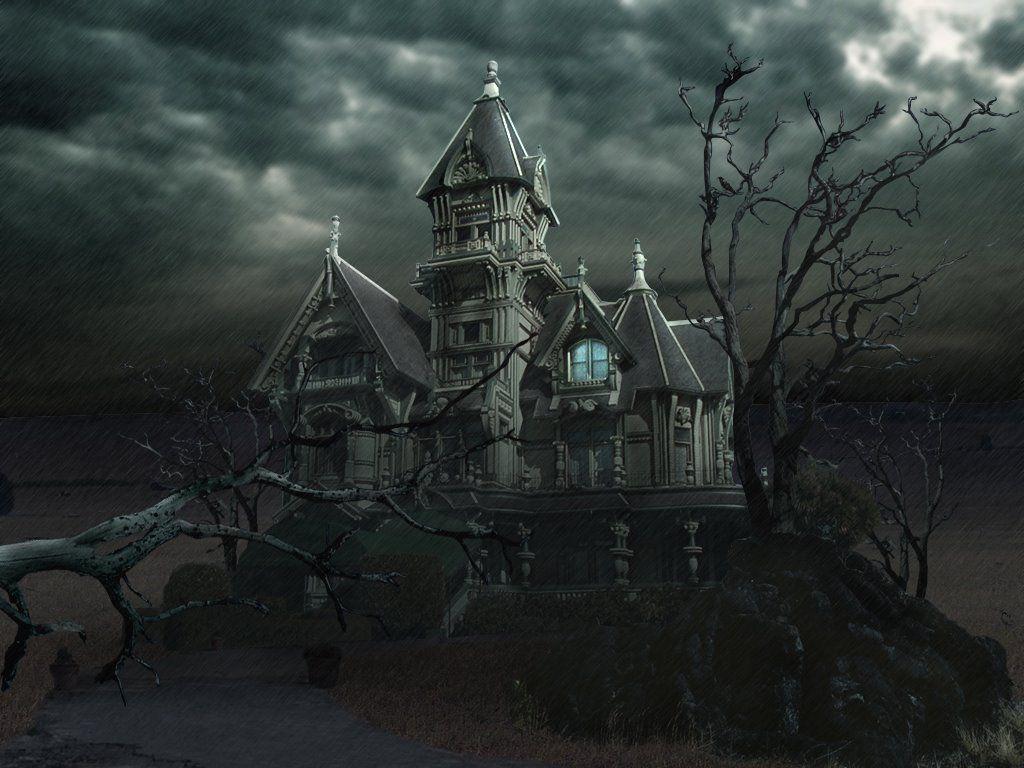 1024x768 Haunted House Wallpaper HD #C2Y6H6A