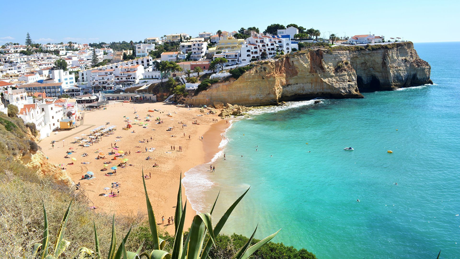1920x1080 Photos Portugal Praia do Carvoeiro