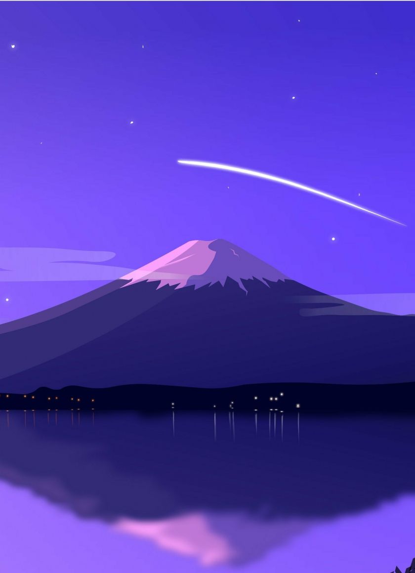 840x1160 wallpaper 840x1160 mount fuji, minimal